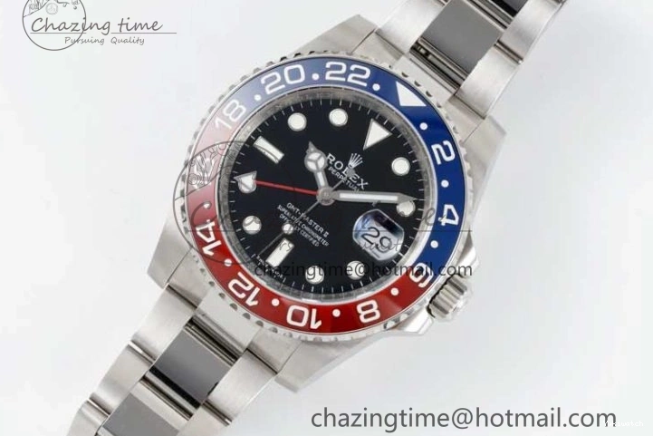 Blue Black CHS Best 1:1 Dial Ceramic Steel BLRO GMT-Master Red II Edition 904L APSF VR3186 116719 0810